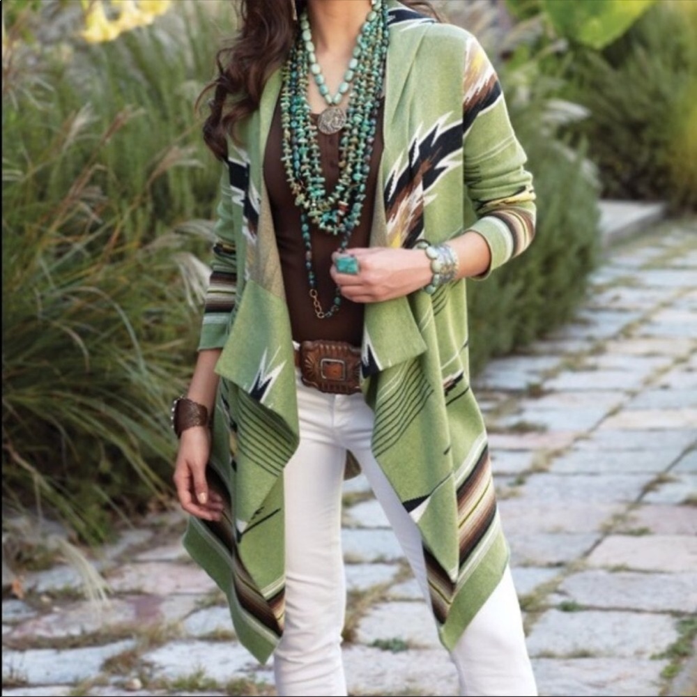 Tasha Polizzi Hooded Aztec Sweater/Wrap